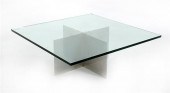 Polished aluminum and glass co