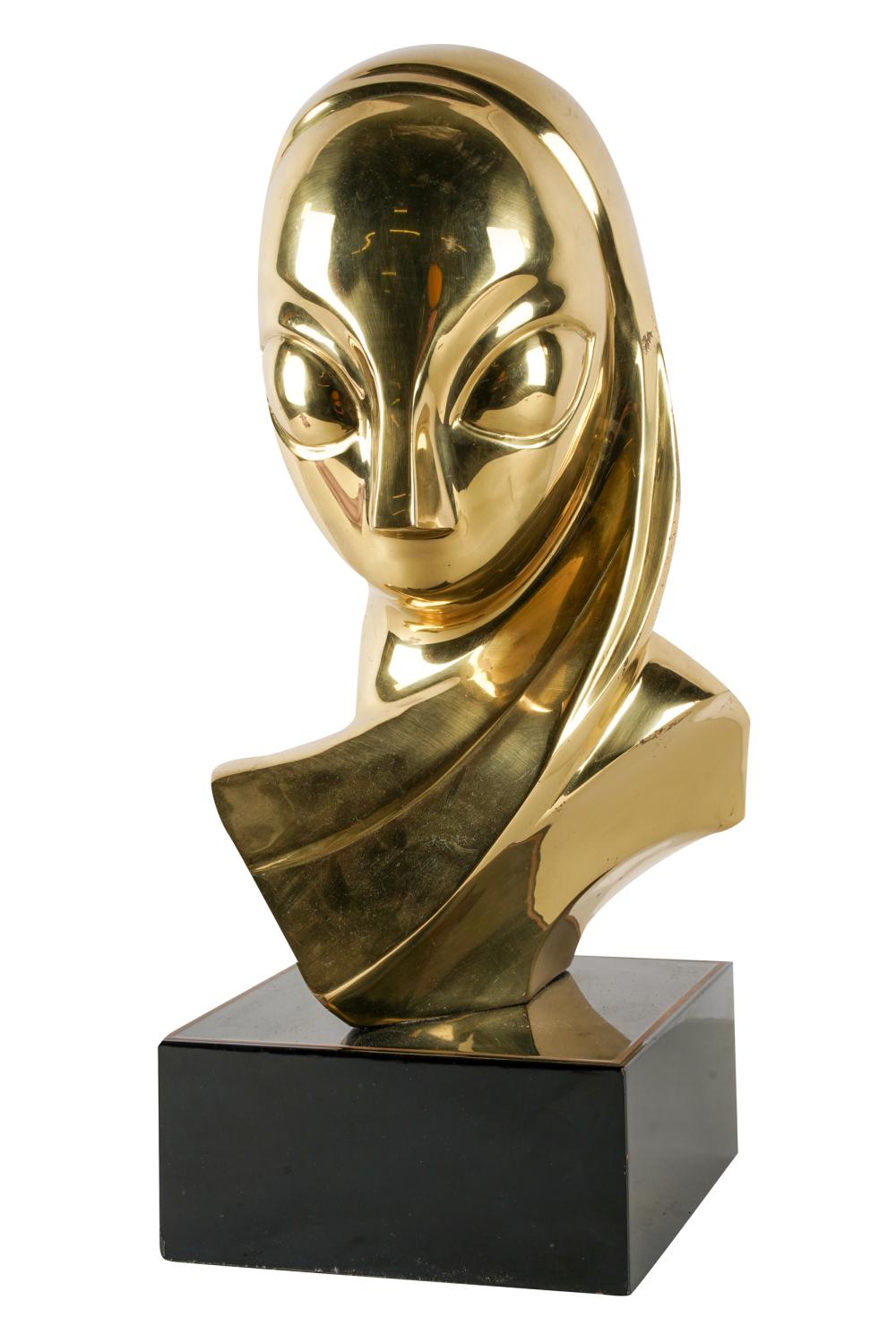POLISHED BRASS BUSTunsigned;