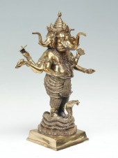 POLISHED BRONZE 3- HEADED GANE