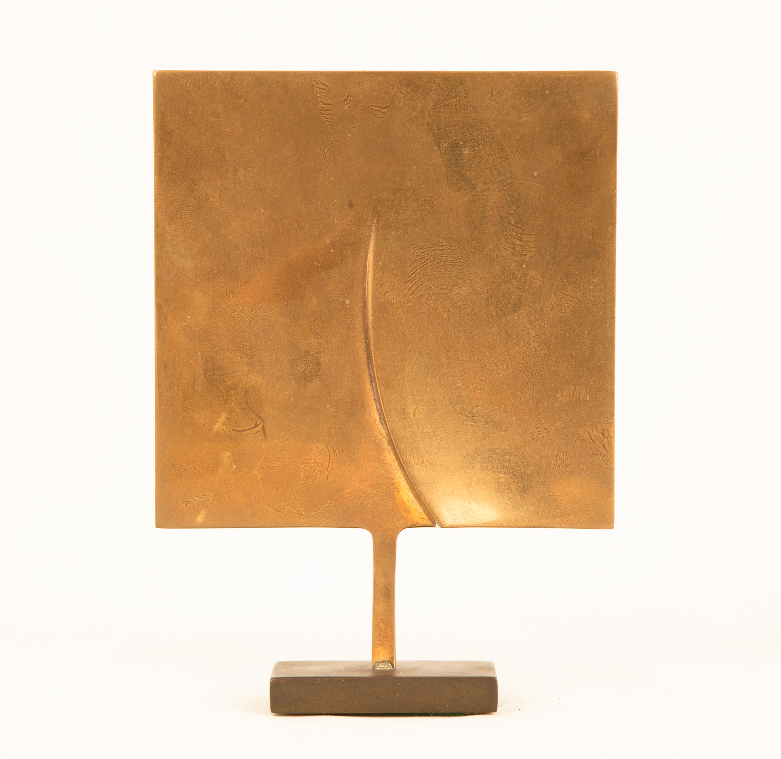 POLISHED BRONZE SCULPTURE Inscribed