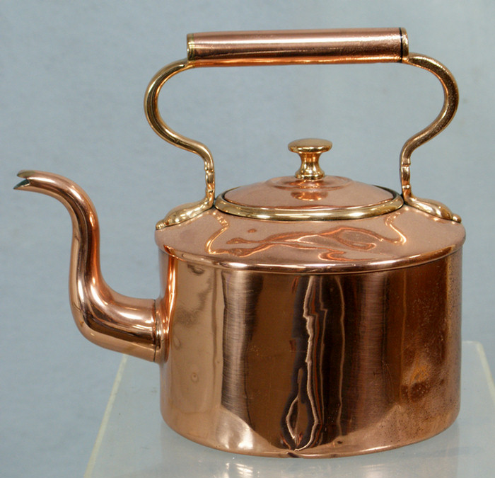 Polished copper kettle with