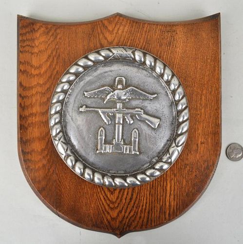 POLISHED METAL SHIP'S BADGE "HMS