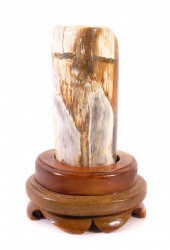 POLISHED PETRIFIED WOOD SCULPT