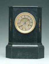 Polished slate shelf clock, op