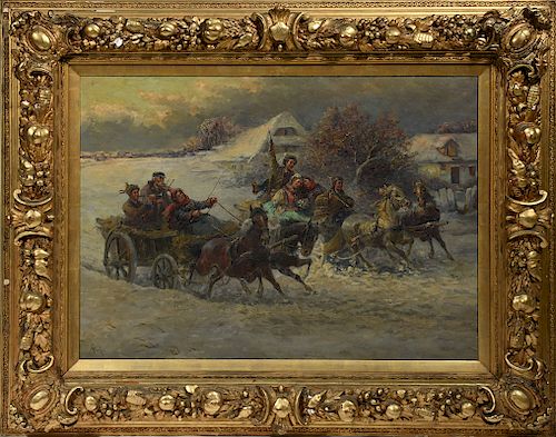 POLISH/RUSSIAN OIL ON CANVAS OF