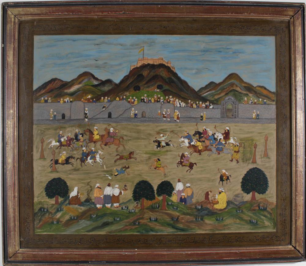 POLO TOURNAMENT OIL ON BOARDPOLO