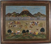 POLO TOURNAMENT OIL ON BOARDPO