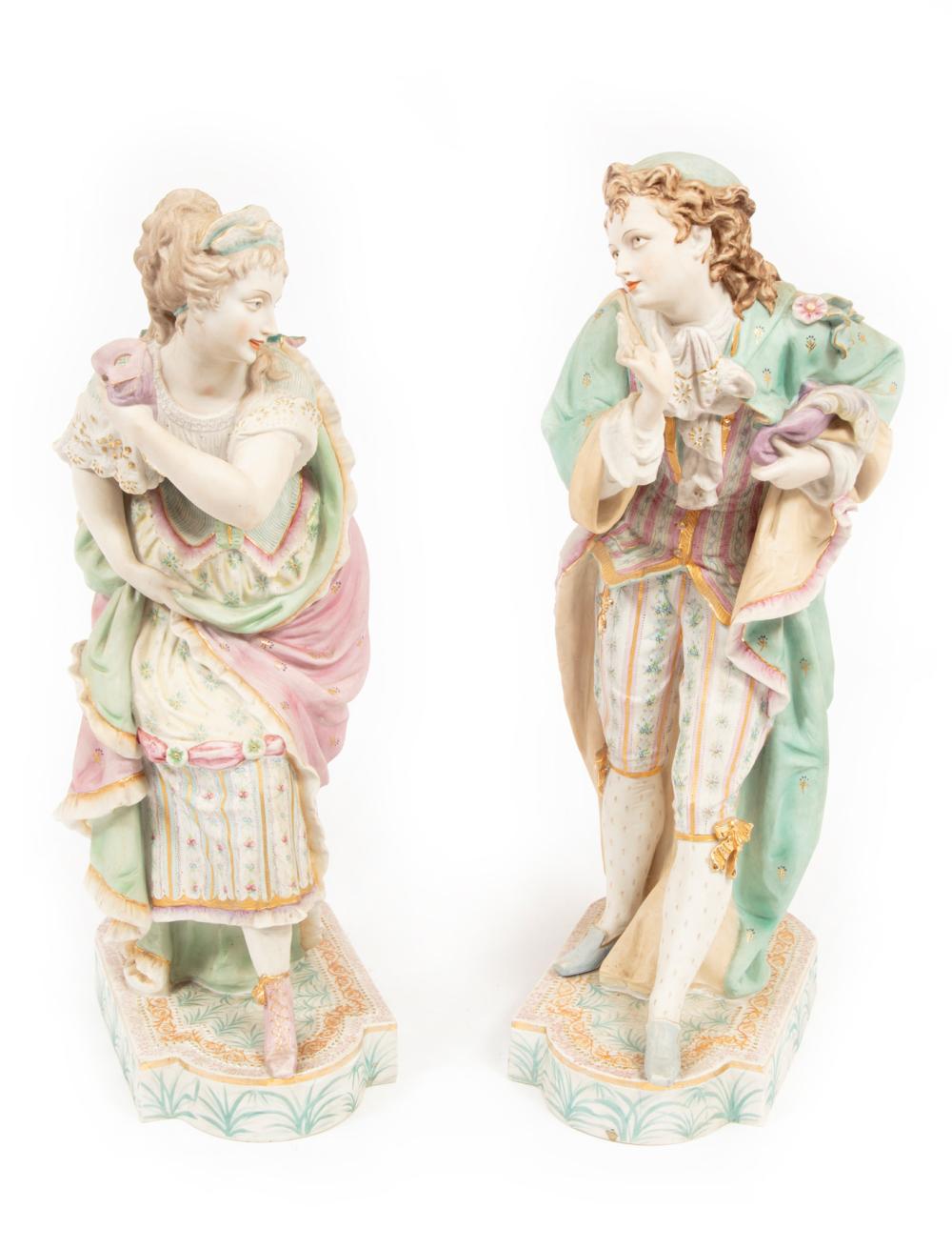 POLYCHROME AND GILT BISQUE