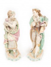 POLYCHROME AND GILT BISQUE POR