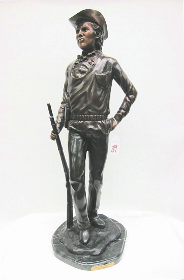 POLYCHROME BRONZE FIGURAL SCULPTURE