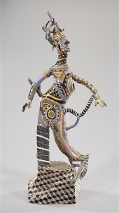 Polychrome ceramic sculpture b