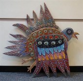 POLYCHROME DECORATED 'BIRD' HA