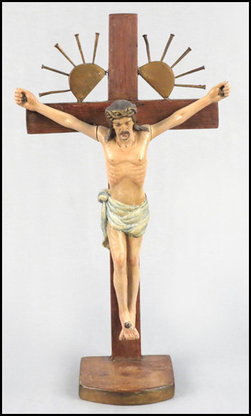 POLYCHROME DECORATED FIGURE OF