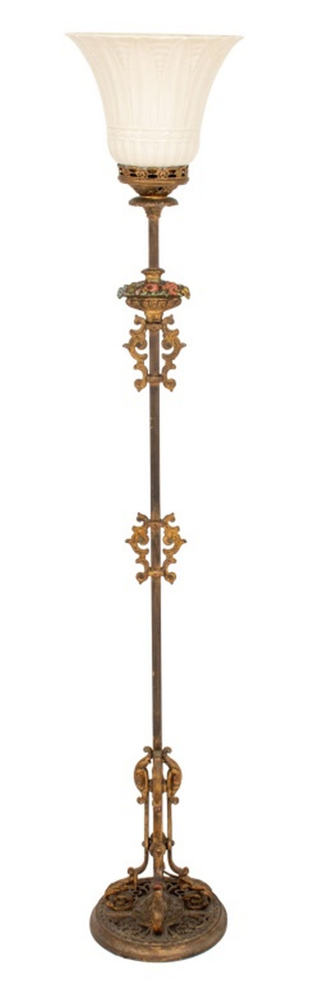 POLYCHROME ENAMELED BRASS FLOOR