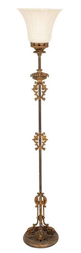 POLYCHROME ENAMELED BRASS FLOOR