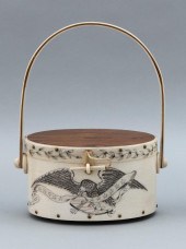 * POLYCHROME ENGRAVED BONE BAS