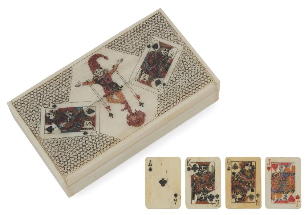 POLYCHROME ENGRAVED BONE PLAYING