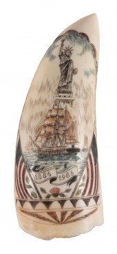 * POLYCHROME ENGRAVED WHALE'S