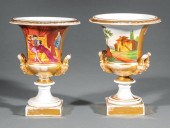 POLYCHROME, GILT PORCELAIN CAM