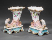 POLYCHROME, GILT PORCELAIN RHY