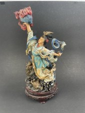 POLYCHROME IVORINE GUANYINCarv
