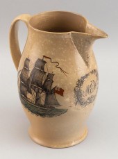 POLYCHROME LIVERPOOL JUG EARLY