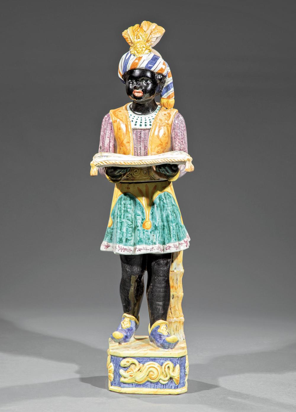 POLYCHROME PAINTED BLACKAMOOR