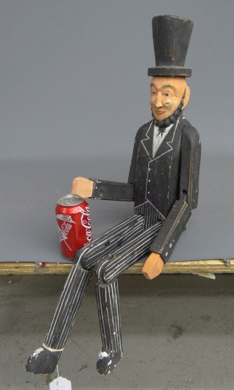 Polychrome painted folk art Abe