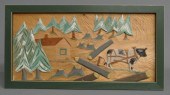 Polychrome painted folk art pa