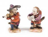POLYCHROME PORCELAIN FIGURES O
