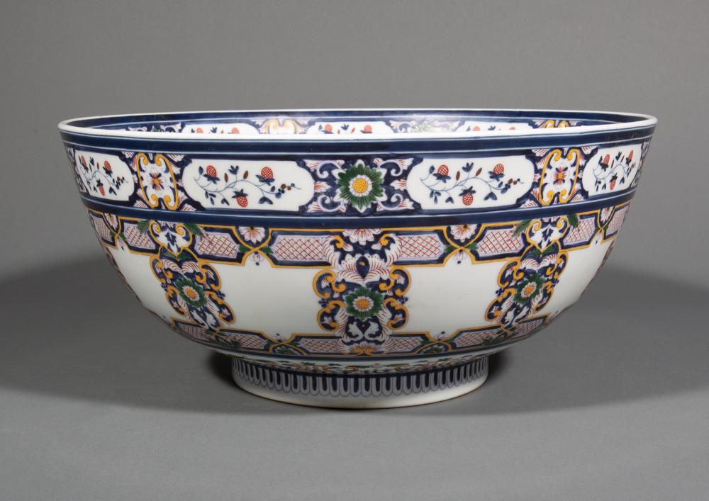 POLYCHROME PORCELAIN PUNCH