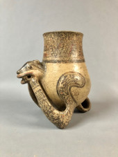 POLYCHROME POTTERY JAGUAR EFFI