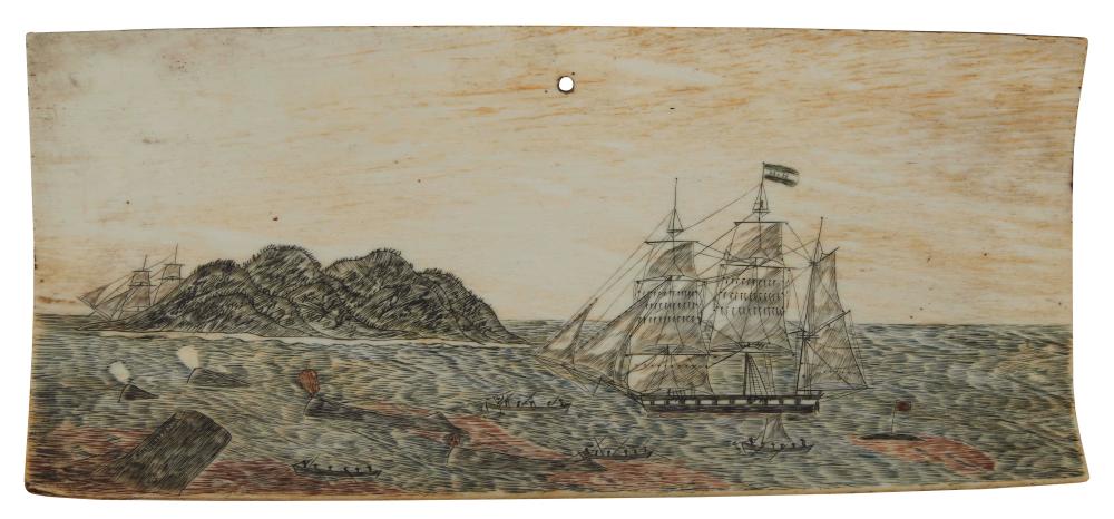 POLYCHROME SCRIMSHAW PANBONE