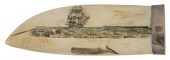 POLYCHROME SCRIMSHAW WHALE'S T