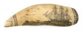 POLYCHROME SCRIMSHAW WHALE'S T