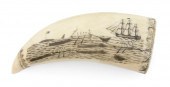 POLYCHROME SCRIMSHAW WHALE'S T