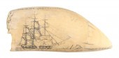 POLYCHROME SCRIMSHAW WHALE'S T