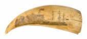 POLYCHROME SCRIMSHAW WHALE'S T