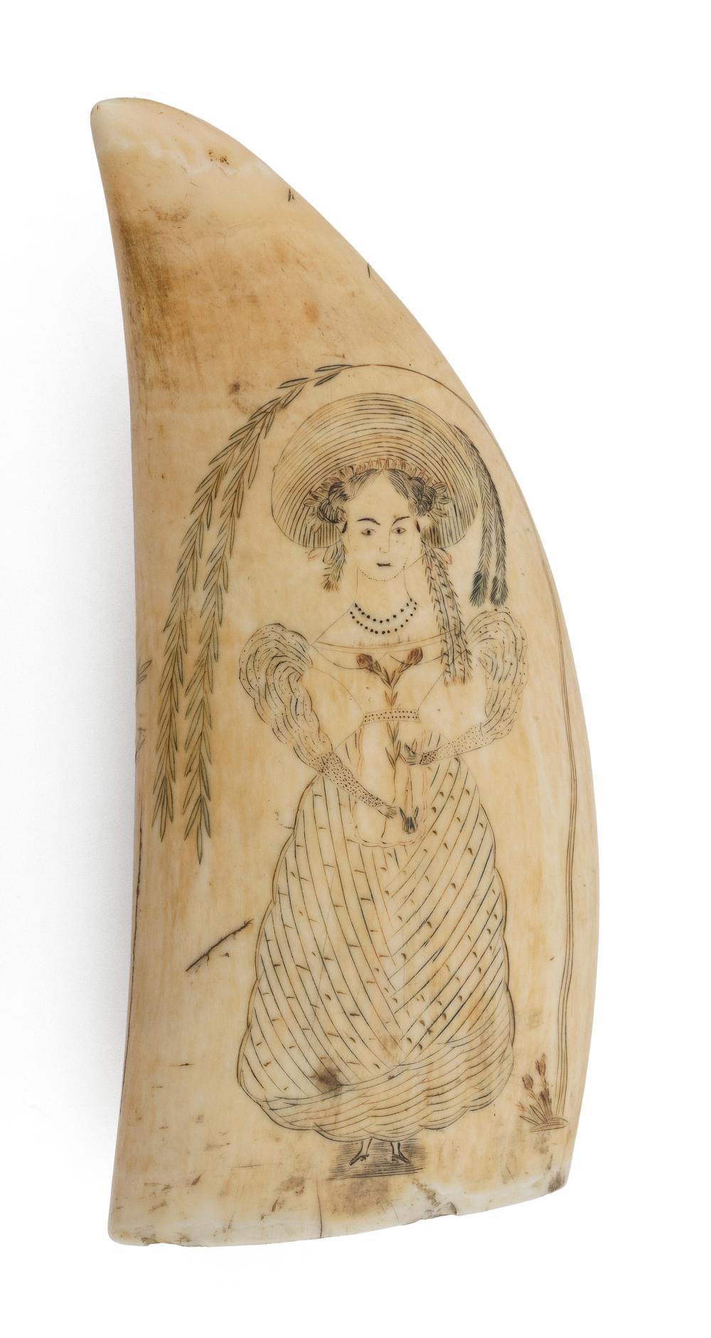 POLYCHROME SCRIMSHAW WHALE'S