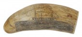 POLYCHROME SCRIMSHAW WHALE'S T