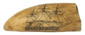 POLYCHROME SCRIMSHAW WHALE'S T