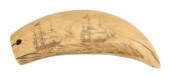POLYCHROME SCRIMSHAW WHALE'S T