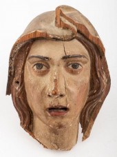 POLYCHROME WOODEN SCULPTURAL F