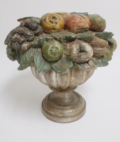 POLYCHROMED AND CARVED WOODEN FRUIT