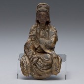 Polychromed and Gilded Guanyin