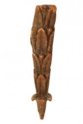 POLYCHROMED CARVED WOOD ARCHIT