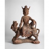POLYCHROMED CAST-IRON FIGURE O