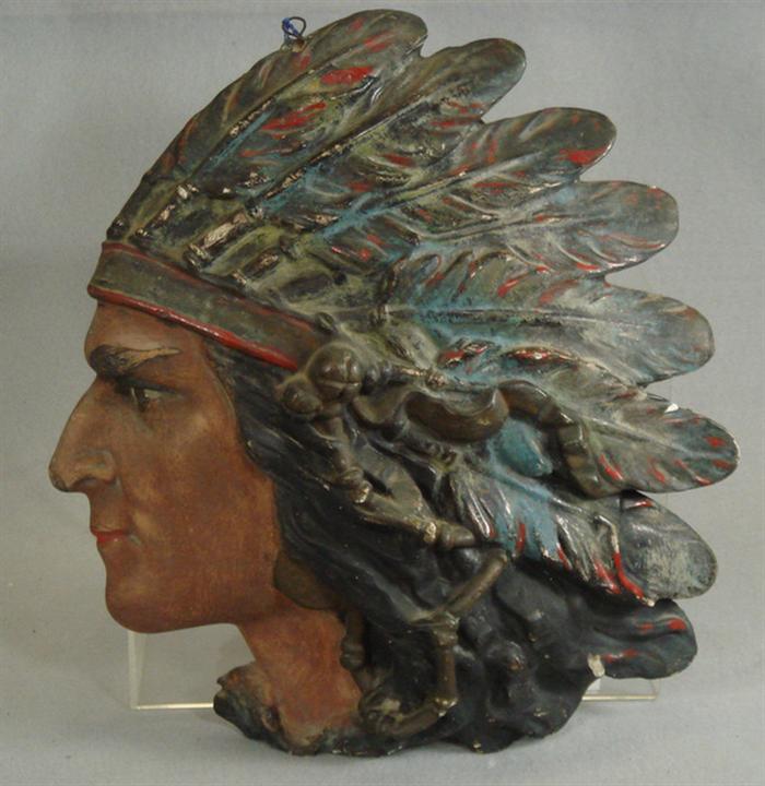 Polychromed cast plaster profile