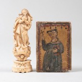 POLYCHROMED ICON OF ST. FRANCI
