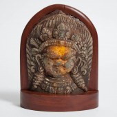Polychromed Limestone Mask Ste